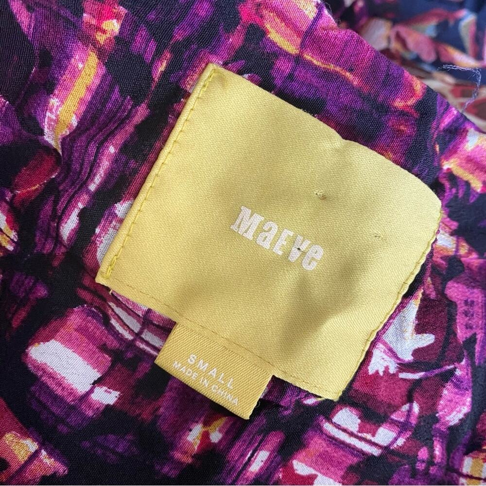 Anthropologie Maeve Womens S Purple V-Neck Pocket Mini Oversized Dress - Picture 4 of 8